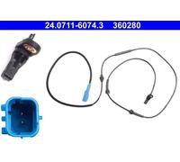 Sensor de velocidad de rueda ABS 24.0711-6074.3 ATE para CITROËN C5 I C5 I Break