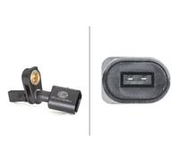 Hella Sensor de revoluciones de la rueda 6PU 010 039-991, 12V, 2 polos, eje delantero izq., sin cable