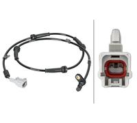 HELLA 6PU 012 806-731 Sensor, revoluciones de la rueda - 2polos - Eje trasero - Cable: 990mm