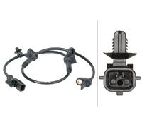 HELLA 6PU 012 679-621 Sensor, revoluciones de la rueda - 12V - 2polos - Eje delantero
