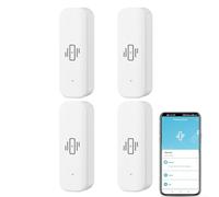 Sensor de vibración WiFi, mini detector inalámbrico de rotura de vidrio para alarma y automatización del hogar inteligente, no requiere concentrador, compatible con Tuya/para aplicación Smart Life (4