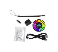 Sensor de vibración y ruido activado por voz 2K HD con luz de ambiente RGB, micrófono integrado y 8 modos de velocidad, para investigación paranormal y (B)