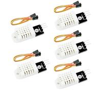 Sensor Digital de Temperatura y Humedad Binghe 5 Piezas Digital Sensor Módulo Sensor de Monitor de Humedad con Chip y Cable 3,3 - 5,5 V Blanco Sensor Compatible con Arduino