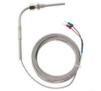 Sensor EGT termopar tipo K para medición de temperatura de gas de escape con sonda de acero inoxidable de 5 mm y rosca NPT de 1/8 (4 m)
