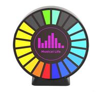 Sensor electrónico de vibración y ruido para investigación paranormal, luz RGB activada por sonido con 8 modos de velocidad, AGC, recargable a través de USB-C, compatible con (B)