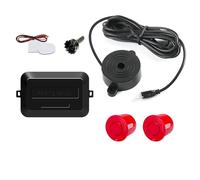 Sensor Estacionamiento Kit De Sensores De Aparcamiento Coche 2 Sensores Pantalla De 22mm Radar De Marcha Atrás Alerta Sonora Control Distancia Monitores Para Punto Ciego(Red)