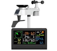 Sensor exterior inalámbrico con panel solar 7 en 1 for viento, temperatura, humedad, lluvia, presión y seguimiento lunar.(WS0350-AU)