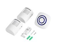 Sensor Infrarrojo Inalámbrico, Detector de Movimiento, Alarma de Timbre de Puerta de Entrada con Transmisor y Receptor para Seguridad del Hogar (Reglamento Europeo Dos por)