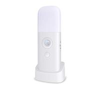 Sensor infrarrojo inteligente del cuerpo humano, luz nocturna LED con atenuación, carga USB, diseño multifuncional portátil de 2000 mAh, batería de 6 m, detección suave y cálida blanca para dormitorio