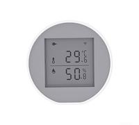 Sensor inteligente de temperatura y humedad, para Zigbee con control de aplicación de pantalla LCD, alimentación dual, soporte de asistente de voz para Alexa (para Zigbee)