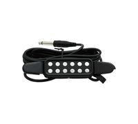 Sensor magnético de captación de sonido de 12 orificios con cable de audio de 6.35 mm y 3 m accesorios y piezas para guitarra Pastilla Acústica(P-012 Black)