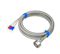 Sensor magnético de temperatura PT100, sonda termopar tipo K con manguera metálica, temperatura industrial(PT100-8m-60-350)