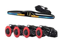 Sensor Marcha atrás Coche Kit de 4 sensores estacionamiento Planos 16,5 mm, Radar Marcha atrás, Detector Retroceso automático zumbador Asistencia automóvil