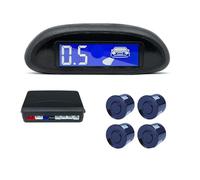 Sensor Marcha atrás Coche Kit de Sensor estacionamiento con retroiluminación Pantalla automóvil, Monitor Radar Marcha atrás, 4 sensores, 22 mm, 12 V