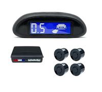 Sensor Marcha atrás Coche Kit de Sensor estacionamiento con retroiluminación Pantalla automóvil, Monitor Radar Marcha atrás, 4 sensores, 22 mm, 12 V