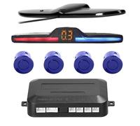 Sensor Marcha atrás Coche Kit Radar Marcha atrás Coche, Sensor Aparcamiento vehículos con 4 sensores, Pantalla Distancia Advertencia Sonora