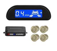 Sensor Marcha atrás Coche Kit Sensor Aparcamiento Coche con Monitor Marcha Atrás Parktronic Automático 22 Mm, 4 Sensores Detector Radar, Pantalla Retroiluminada