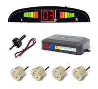 Sensor Marcha atrás Coche Kit Sensor Estacionamiento con Pantalla Digital Automóvil Retroiluminada Interruptor 4 Sensores Detector Monitor Radar Marcha Atrás