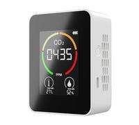 Sensor Monitor De Calidad del Aire 3 En 1, Medidor De Co2, Detector De Temperatura Y Humedad con Alarma con Pantalla LED, Reloj Smart Life FáCil De Usar(Semiconductor Sensor)