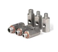 Sensor Partículas PM Conector Sensor Presión Aceite Con Agujeros Laterales Acero Inoxidable, Adaptador En T Calibre Línea Alimentación 1/8 "NPT Hembra A M12 M10 M14 NOx(1-8NPT 1-4NPT)