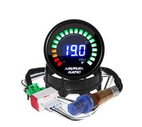 Sensor Partículas PM Indicador Digital Relación Aire-combustible 52mm, Indicador AFR Para Coche, Voltímetro 12V, 2 En 1, Se Puede Emparejar Con Sensor Oxígeno O2 Banda NOx(Gauge and sensor)