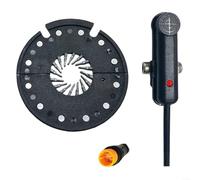 Sensor PAS de bicicleta eléctrica DH12L Dual Hall 12 Imán Instalación rápida impermeable para conversión de bicicleta eléctrica Ciclismo al aire libre Negro Cable de 80 Cm lado izquierdo (DH12L)