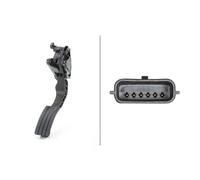 Sensor Posición del Pedal de Embrague 6 Pines HELLA para Dacia Duster
