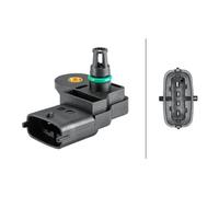 Sensor Presión Conducto Admisión 4 Pines Atornillado HELLA para u.a. IVECO DAILY