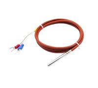 sensor Sensores de temperatura pt100 impermeables de tres conductores pt1000 sensor de temperatura de resistencia térmica de platino cable de protección de cable de silicona(PT100 Type with 0.5m)