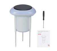 Sensor Solar Inteligente del Suelo Temperatura Humedad Probador de Calidad del Suelo Zigbee 3.0 Compatible para monitoreo de Granjas de jardín ABS Gris 8.5x8.5x14.5cm