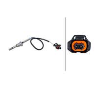 HELLA 6PT 010 376-561 - Sensor de temperatura de escape - 2 pines - atornillado - Cable: 270 mm