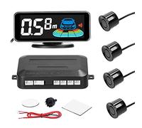 Sensores Aparcamiento Coche con Pantalla,Sunydog Sensor de Marcha Atras Coche,Parking Sensor Kit con 4 Sensores,Detección de Distancia,Pantalla LCD de Distancia,Zumbador de Advertencia de Sonido