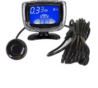 Sensores aparcamiento Sensor Aparcamiento Coche Doble Procesamiento Pantalla LCD Con Interruptor 12 V Sensor Marcha Atrás Automático Detector Radar Aparcamiento Monitor De Marcha Atrás(Black)