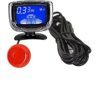 Sensores aparcamiento Sensor Aparcamiento Coche Doble Procesamiento Pantalla LCD Con Interruptor 12 V Sensor Marcha Atrás Automático Detector Radar Aparcamiento Monitor De Marcha Atrás(Red)