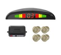 Sensores Aparcamiento Sensor De Aparcamiento para Coches 12V Pantalla 22mm 4 Sensores Retroiluminación Sistema Monitoreo Radar Respaldo Inverso Asistentes Aparcamiento Sistema(Color:Champagne Gold)