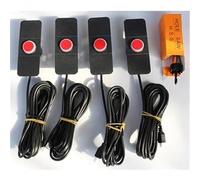 Sensores de aparcamiento, 4 piezas/lote 16 mm, sensor plano de estacionamiento, sensores de radar de marcha atrás, negro, azul, gris, rojo, blanco, plateado, sensor de estacionamiento (negro) (rojo)