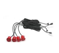 Sensores de aparcamiento, 4 unidades, 18,5 mm, sensor de aparcamiento para coche, sonda inversa, negro, rojo, gris, plateado, blanco, para vehículos, sensor de aparcamiento (blanco) (rojo)