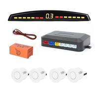 Sensores de aparcamiento, kit de radar de marcha atrás para coche, sensor de estacionamiento con 4 sensores de estacionamiento, radar de respaldo con pantalla de distancia, sensor de estacionamiento