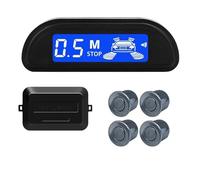 Sensores de aparcamiento Kit de sensor de aparcamiento para coche con monitor de marcha atrás Parktronic de 22 mm, 4 sensores, detector de radar, pantalla de retroiluminación, sensor de aparcamiento