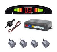 Sensores de aparcamiento para pantalla digital de coche, kit de sensor de aparcamiento, pantalla de retroiluminación, con interruptor, 4 sensores, detector de radar de 22 mm, sensor de aparcamiento