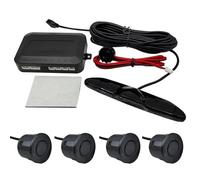 Sensores de aparcamiento, sensor de aparcamiento, monitor de retroiluminación, kit de pantalla, detector de respaldo, asistente, 4 sondas, sensores de estacionamiento (rojo) (gris)