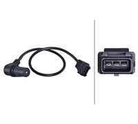 Hella Generador de impulsos cigüeñal 6PU 358 191-141, 3 polos, atornillado, con juntas y cable