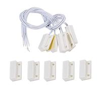 Sensores de Puerta y Ventana, 5pcs MC-38 Empotrado Puerta de la Ventana Sensor de Ventana Interruptor magnético de Alarma para el hogar