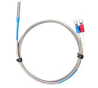 Sensores de temperatura inoxidables de 1/2/3/4/5 m, cable trenzado de termopar de 0-400 ℃, rangos de medición, sonda de termopar de 30 x 4 mm, sonda de temperatura de acero inoxidable