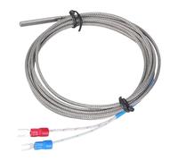 Sensores de temperatura inoxidables de 1/2/3/4/5 m, cable trenzado de termopar de 0-400 ℃, rangos de medición, sonda de termopar de 30 x 4 mm, sonda de temperatura de acero inoxidable