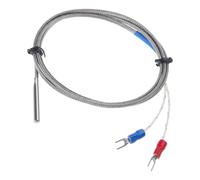 Sensores de temperatura inoxidables de 1/2/3/4/5 m, cable trenzado de termopar de 0-400 ℃, rangos de medición, sonda de termopar de 30 x 4 mm, sonda de temperatura de acero inoxidable