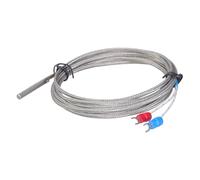 Sensores de temperatura inoxidables termopar 1/2/3/4/5 m cable trenzado tipo K 30 x 4 mm sonda de temperatura de acero inoxidable 0-400 ℃