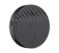 sensores de vibración inteligentes WiFi, alarma de sensor de rotura de cristal de ventana, para monitorear el estado de todas las puertas y ventanas, 74 x 74 x 13 mm (negro)