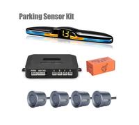 (Sensores grises) Nuevo sistema de sensor de estacionamiento LED con retroiluminación, kit de pantalla de monitor