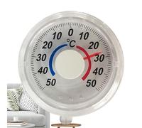 Sensori Precisi Con Fissaggio Adesivo - 2.95 Pollici Termografo Analógico Per Finestra | Strumento Compatto In Polistirolo Per Misurazione Accurata Della Temperatura In Casa E Ufficio